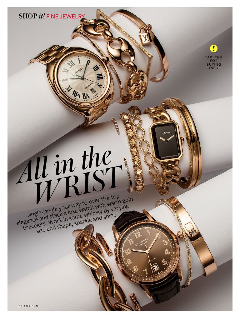 Luxury Gold Watch And Bracelet Stack Genflow template preview