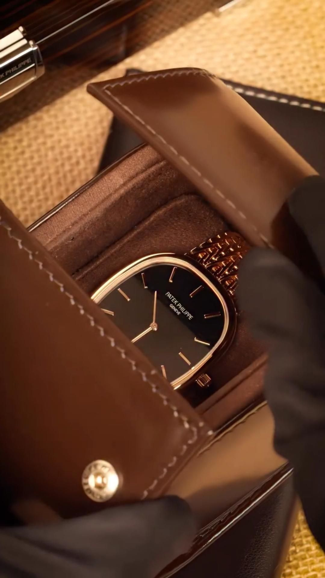 Luxury Watch Unboxing Warm Leather Scene Genflow template preview