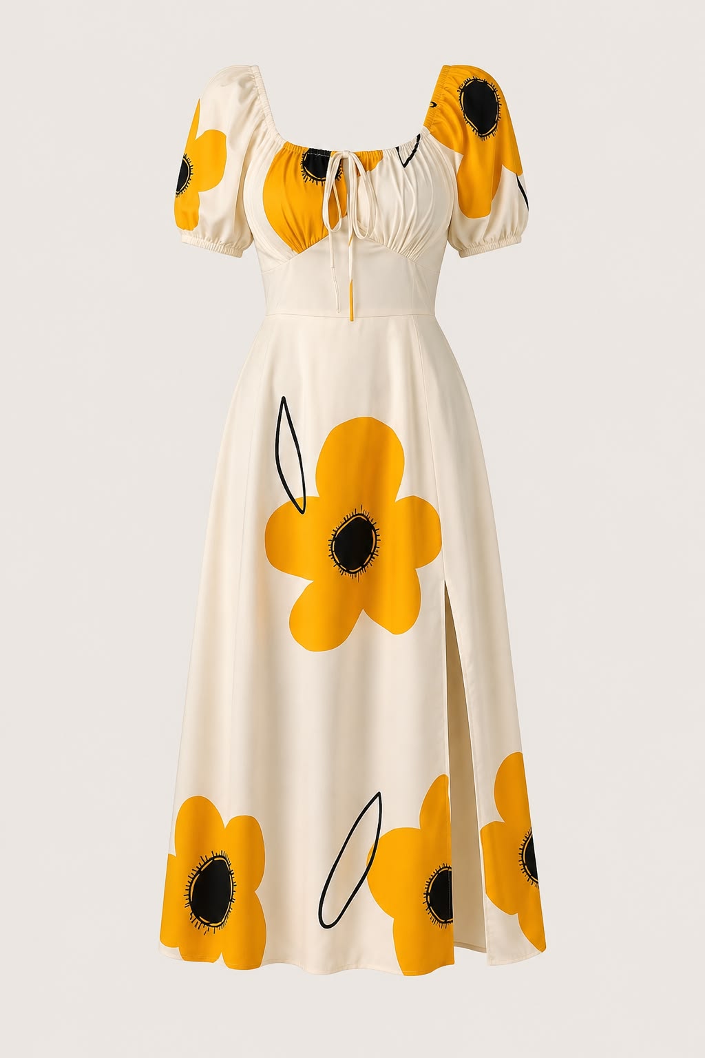Yellow Floral Summer Dress Studio Genflow template preview