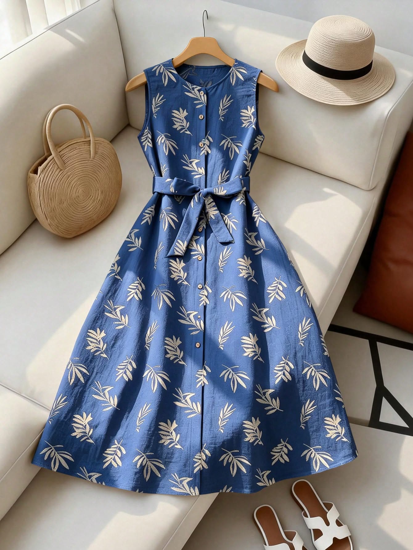 Sunlit Summer Dress Lifestyle Flatlay Genflow template preview