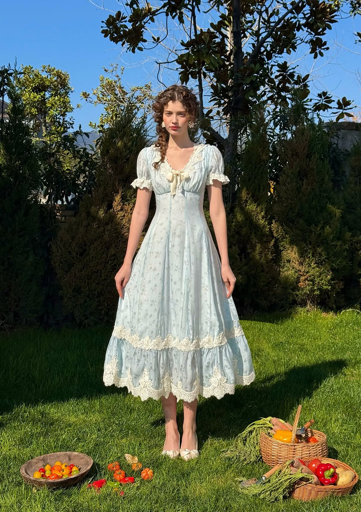 Cottagecore Garden Dress Scene Genflow template preview