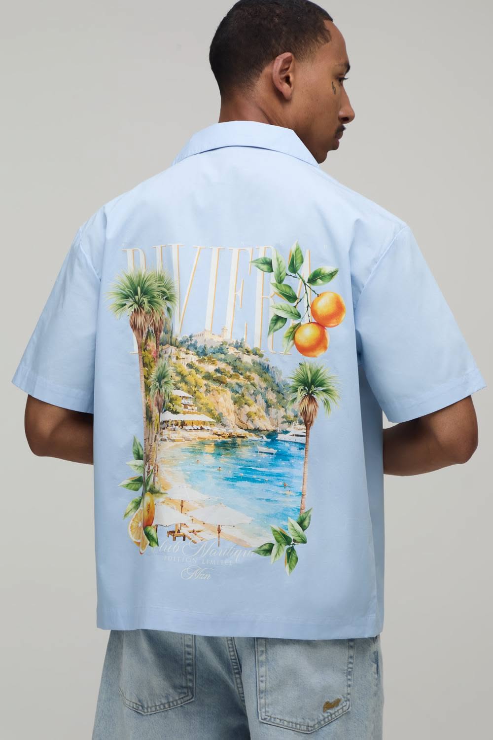 Tropical Riviera Graphic Shirt Mockup Genflow template preview