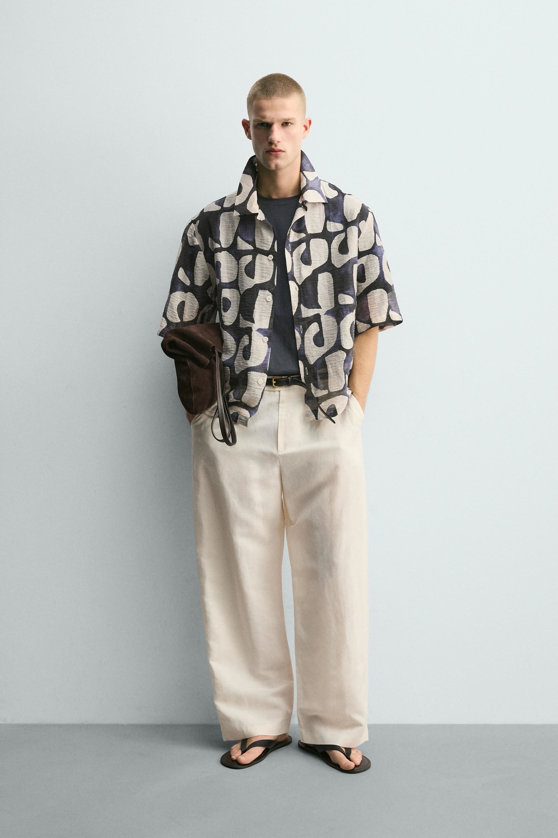 Minimalist Summer Menswear Studio Look Genflow template preview