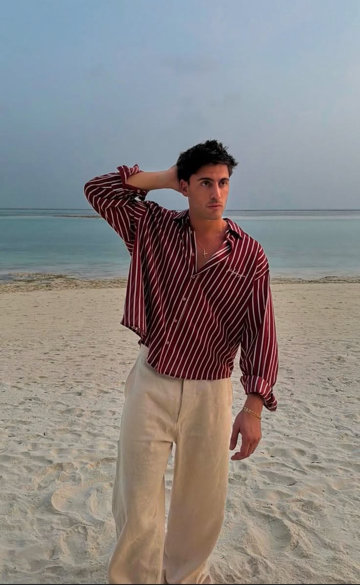 Relaxed Beachside Menswear Editorial Genflow 模板预览