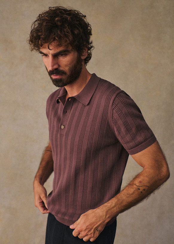 Textured Knit Polo Menswear Studio Genflow template preview