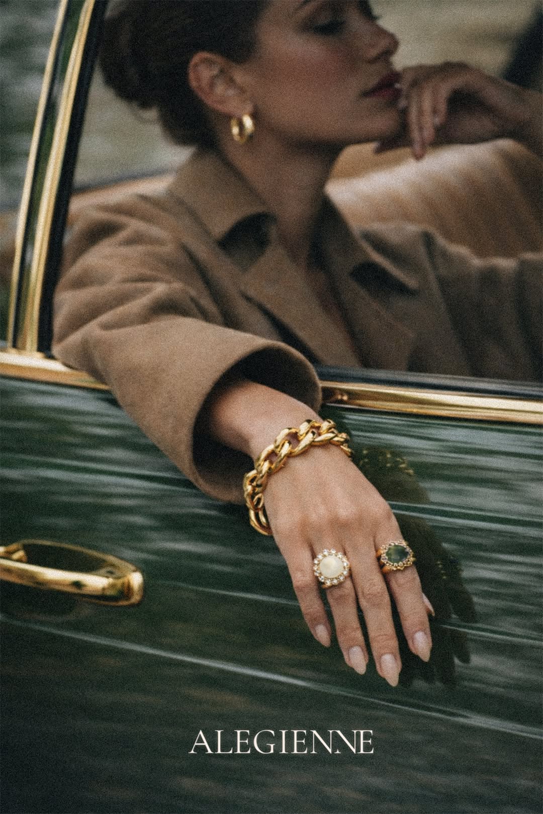 Vintage Luxury Jewelry Car Window Scene Genflow template preview