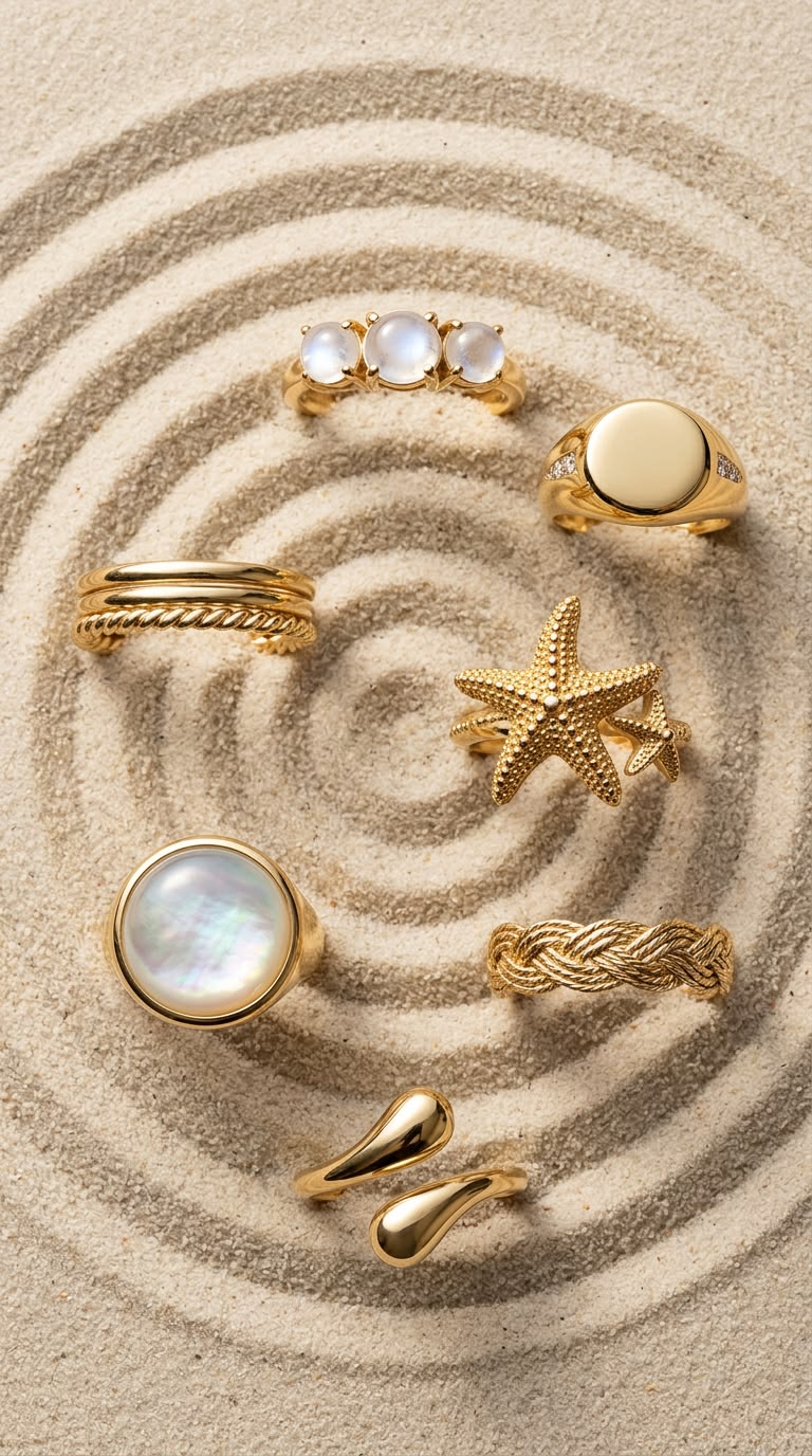 Coastal Sand Zen Jewelry Display Genflow template preview