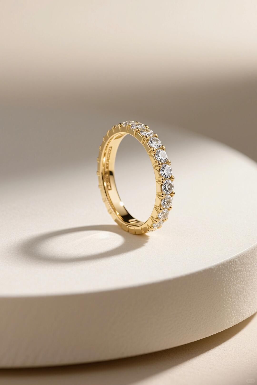 Minimalist Gold Diamond Ring Showcase Genflow template preview