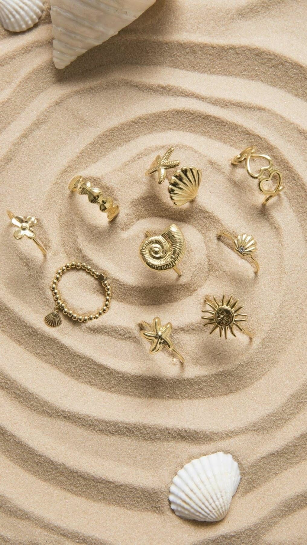 Zen Sand And Seashell Beach Scene Genflow template preview