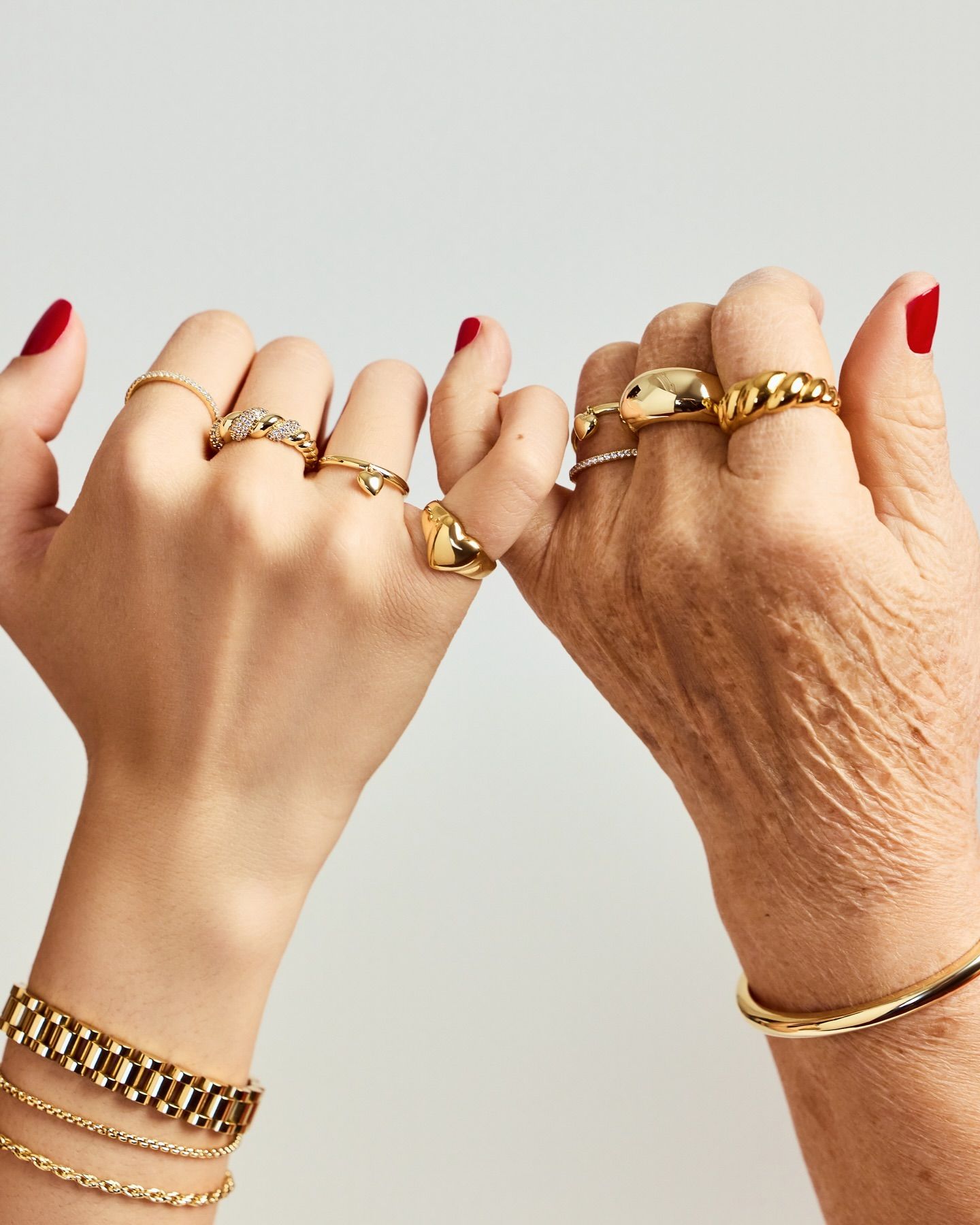 Generational Hands With Gold Jewelry Genflow template preview