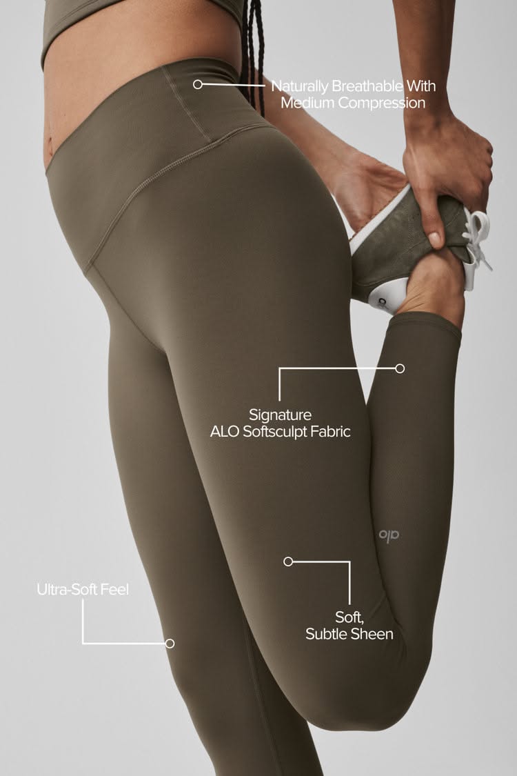 ALO Softsculpt High-Waist 7/8 Legging - Olive Tree Creative Design Generator Genflow template preview