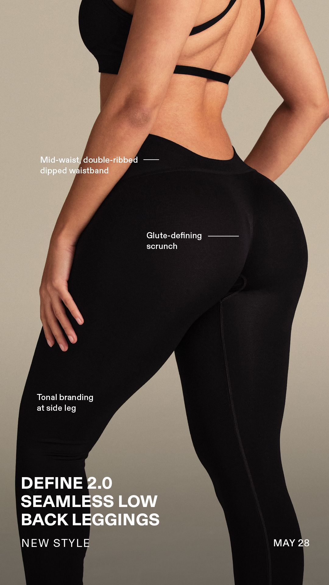 The Back Of A Woman'S Body In Black Leggings Creative Design Generator Genflow テンプレートプレビュー