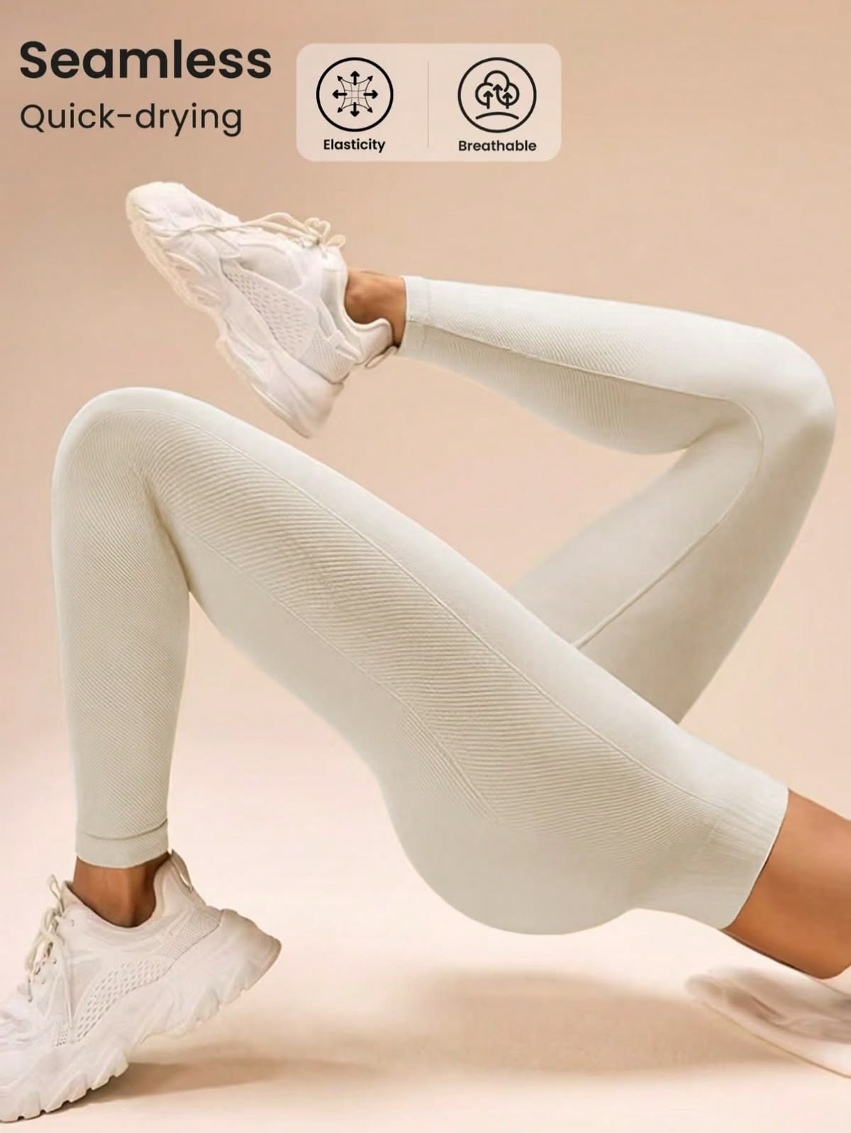 Women Plain High Waist Casual Workout Leggings Yoga Creative Design Generator Genflow template preview