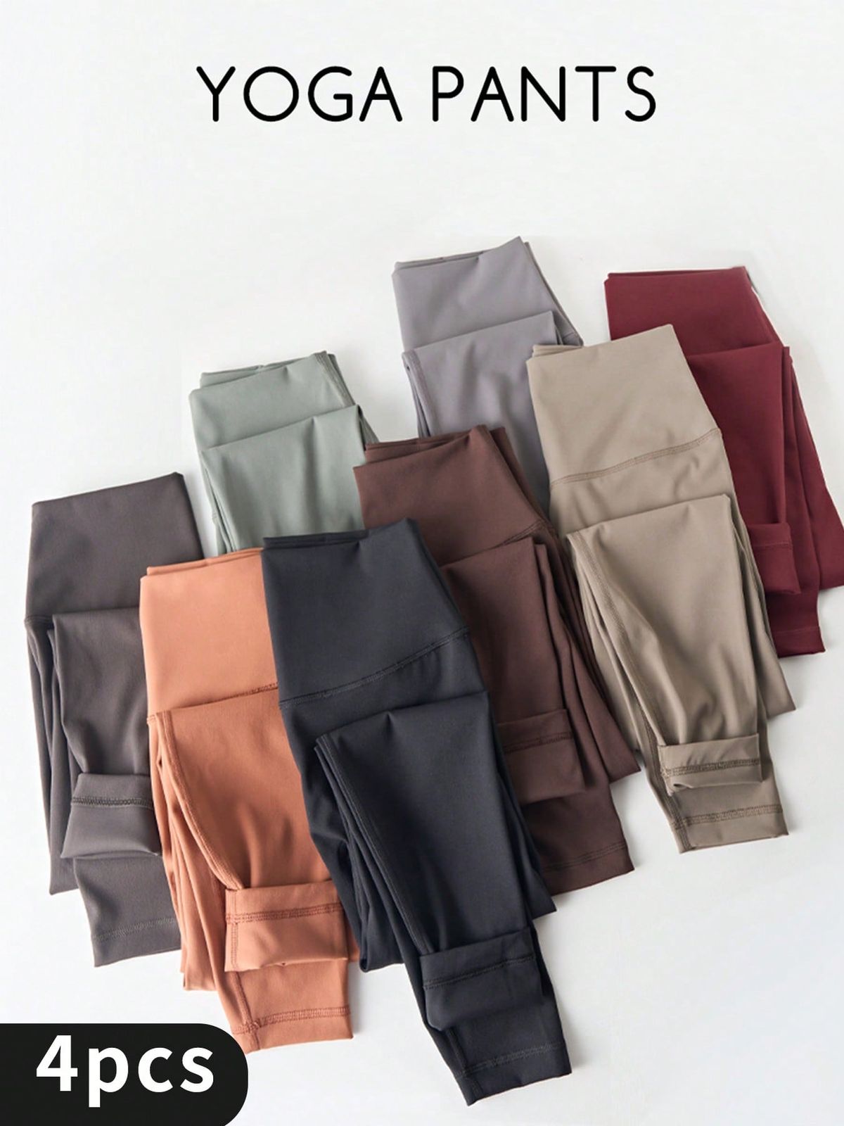 4pcs Sport High Waisted Seamless Leggings For Women Creative Design Generator Genflow テンプレートプレビュー