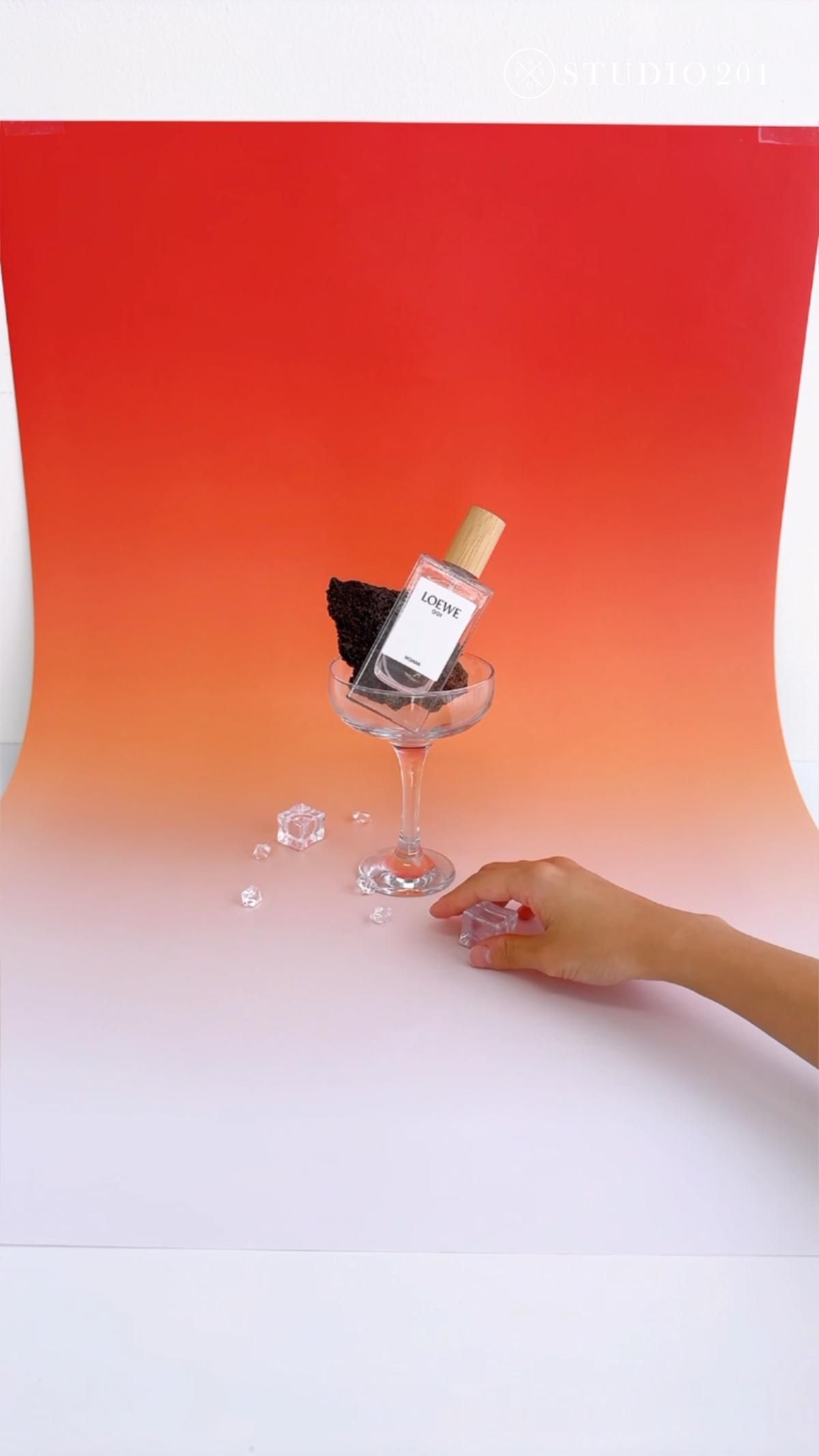 This May Contain: Two Hands Are Reaching Out Towards An Object On A White Table With Blue Creative Design Generator Genflow template preview