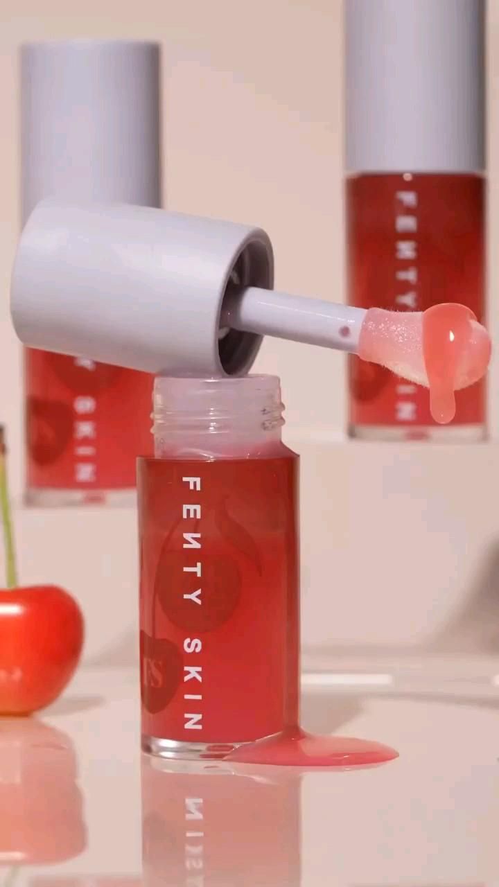 Fenty Skin _cherry Treat Conditioning & Strengthening Lip Oil Creative Design Generator Genflow template preview