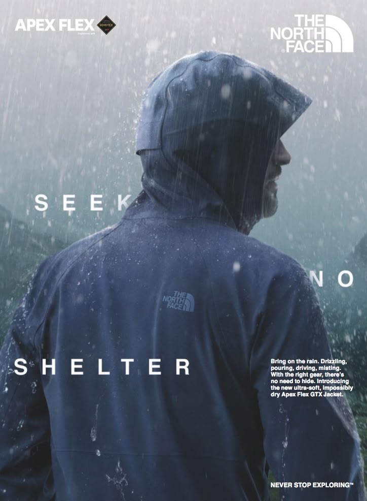 A Man Standing In The Rain With His Back Turned To The Camera, Wearing A Blue Jacket Creative Design Generator Genflow テンプレートプレビュー