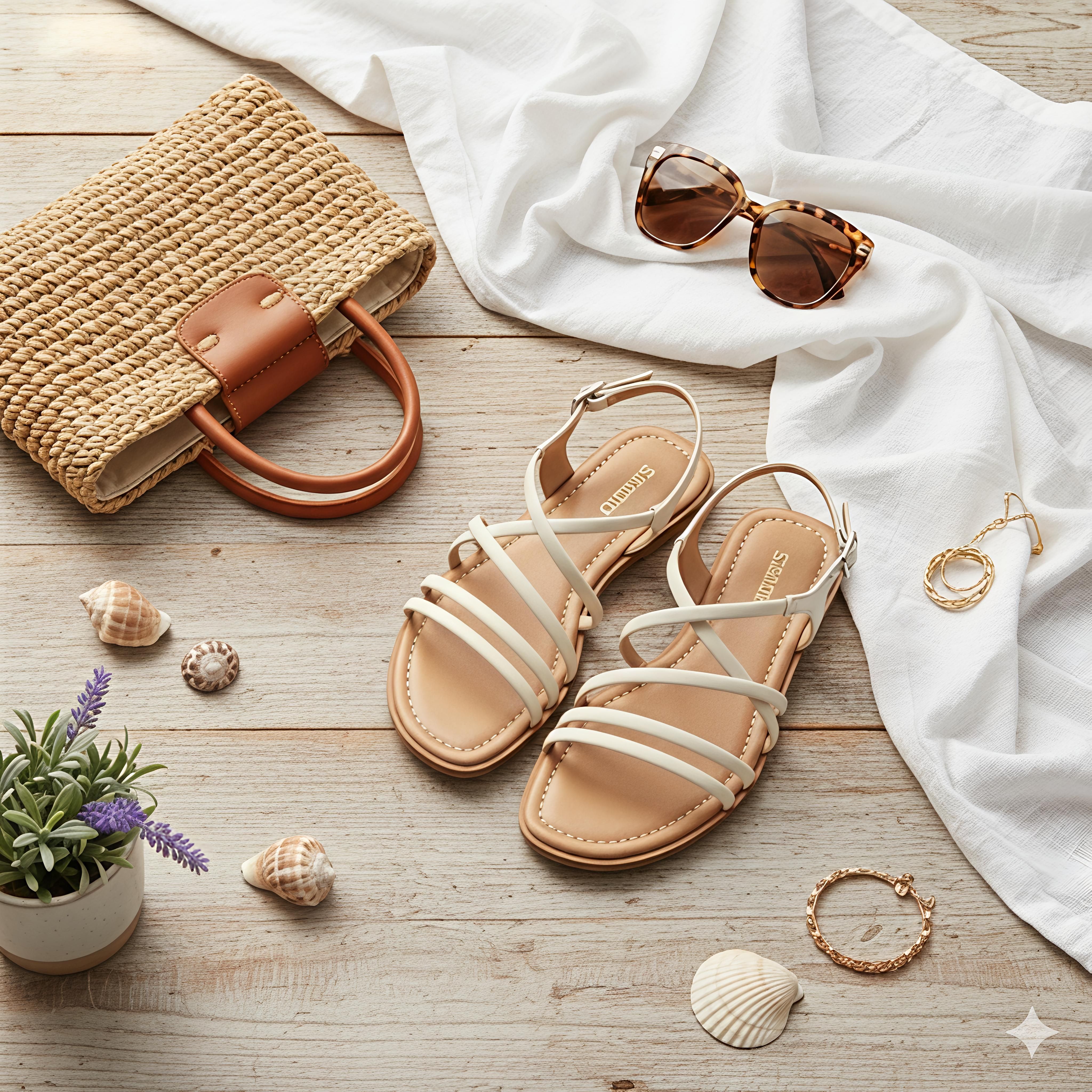 Summer Sandal Photo 0109 Creative Design Generator Genflow template preview